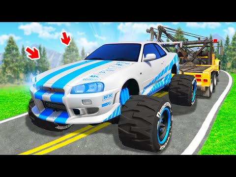 Видео: УГНАЛ НИССАН ИЗ ФОРСАЖА С БОЛЬШИМИ КОЛЁСАМИ В ГТА 5 ОНЛАЙН! - БИТВА ЭВАКУАТОРОВ В GTA 5 ONLINE