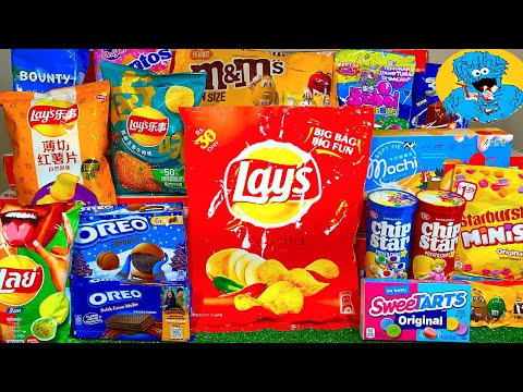 Видео: Мега Lay's Чипсы из Китая! Распаковка Еды и Дегустация. Unboxing and Degustation Foods Oreo, Candy