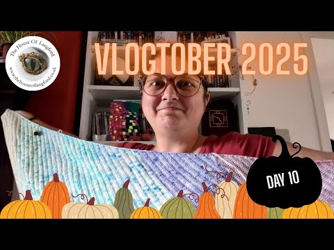 Видео: Vlogtober 2025 ~ День 10: Прогресс в работе над шалей «Крыло дракона» и общение на выходных