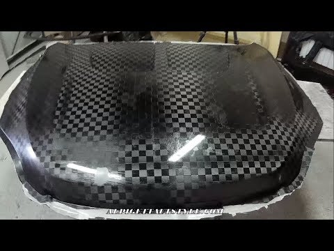 Видео: Карбон-Стеклопластиковый капот Toyota RAV4 -карбоновая часть/Custom Fiberglass Hood-carbon part