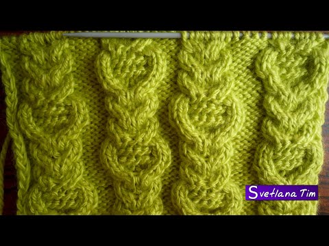 Видео: Комбинированный Узор КОСЫ и Араны для вязания свитера, кардигана. ВЯЗАНИЕ СПИЦАМИ УЗОРЫ №16