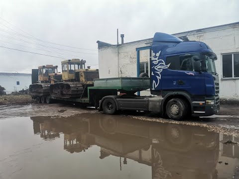 Видео: Скания рулит.  Трал в деле.  Негабарит.