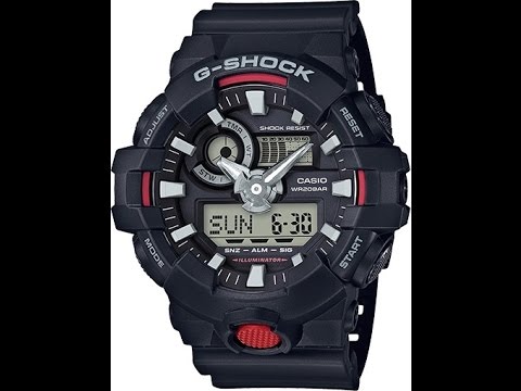 Видео: Настройка часов Casio G-shock GA-700-1A [5522]