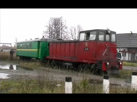 Видео: Гусевское торфопредприятие, узкоколейка/Narrow railway track of Gus-Khrustalny (17.10.2009)