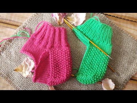 Видео: Как связать пятку узором РИС, подробный МК.