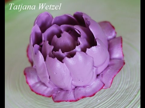 Видео: Пион из крема. cream peony