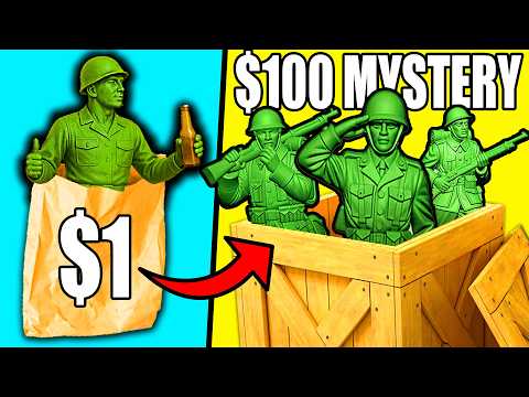 Видео: Таинственная коробка ARMY MEN за 1 и 100 долларов!