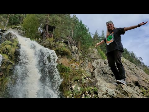 Видео: День 07.  Камышлинский водопад.  Усть-Семинский мост