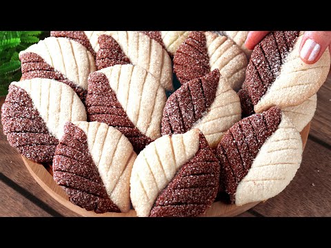 Видео: НОВИНКА! Рецепт самого КРАСИВОГО печенья! САХАРНЫЕ ЛИСТОЧКИ, к чаю за минуты!