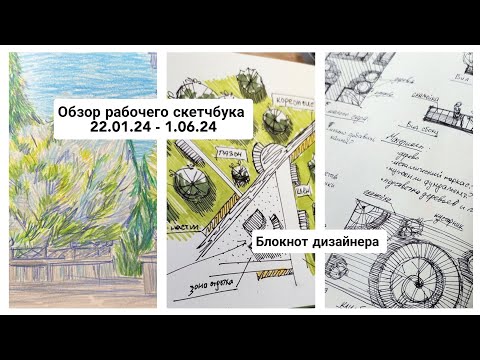 Видео: Обзор скетчбука / листалка рабочего блокнота / скетчбук дизайнера