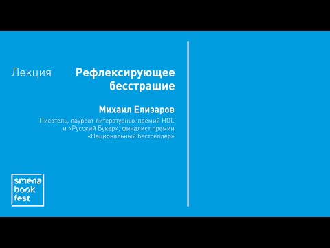 Видео: Михаил Елизаров. Лекция «Рефлексирующее бесстрашие»