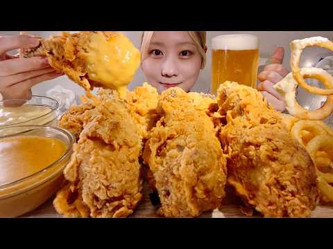 Видео: ASMR Жареная курица 【русские субтитры】【Mukbang/ Eating Sounds】