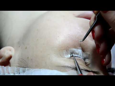 Видео: СТАРОЕ Мастер класс Наращивание ресниц 2Д ультралегкий объем в процессе Eyelash 2D ultra volume