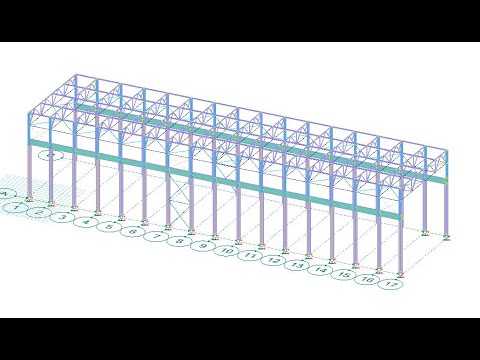 Видео: Расчет плоской рамы одноэтажного промышленного здания в программном комплексе Лира 10.12.
