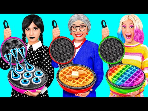 Видео: Кулинарный Челлендж: Уэнсдей Против Бабушки | Смешные Челленджи от DuKoDu Challenge