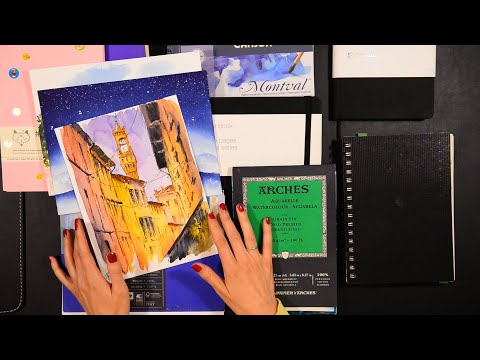 Видео: Мои скетчбуки и бумага для акварели. Рассказываю и показываю примеры работ.