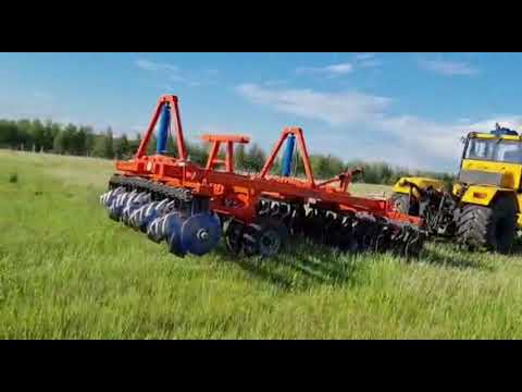 Видео: Начало разработки целины!к700, Кировец,БДТ5(Борона дисковая тяжёлая)