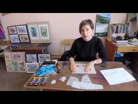 Видео: Гравюра на картоне