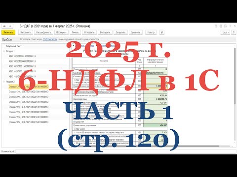 Видео: 6-НДФЛ в 2025 г. в 1С! Часть 1: стр. 120 - проверка дохода облагаемого НДФЛ