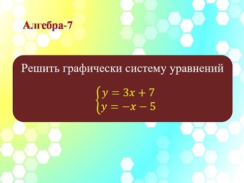 Видео: Решить графически систему уравнений