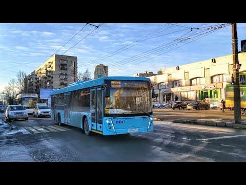 Видео: Автобус, маршрут №197 МАЗ-203.047 б.8515 (14.02.2023) Санкт-Петербург/ промзона Шушары