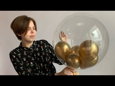 Видео: Шар баблз Qualatex плюсы и минусы. Сравнение с китайским bobo. Создаем шар с шариками внутри.