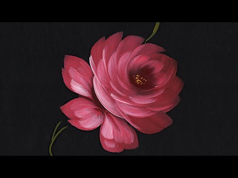 Видео: Рисуем упрощенную Розу. Урок по Жостовской росписи для начинающих. Художник Лариса Гончарова