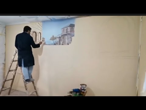 Видео: Замечательные этапы рисования большой фрески #искусство #фрески #стены