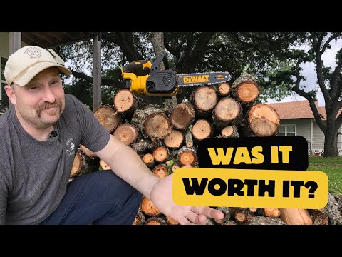 Видео: 20-вольтовая бензопила DeWALT для небольшого приусадебного участка???