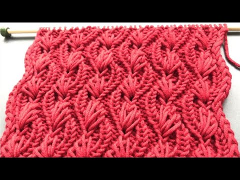 Видео: Красивейший узор спицами "Бутоны"/Flower buds knitting pattern