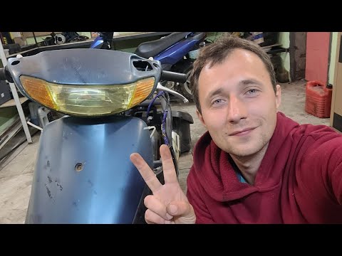 Видео: Переделка Honda dio 34 на коммутатор (АС) переменного тока от 4т скутера (139qmb) 2.ч