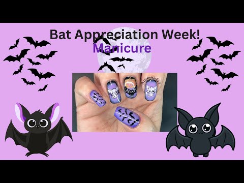Видео: Маникюр в честь Недели признательности летучим мышам! 🦇