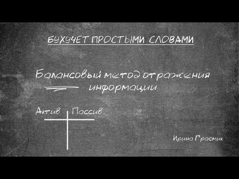 Видео: Балансовый метод отражения информации