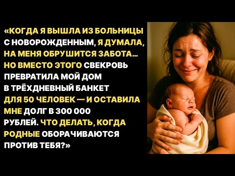 Видео: «Я вернулась с роддома, а дома был пир на 50 человек — и долг в 300 тысяч»