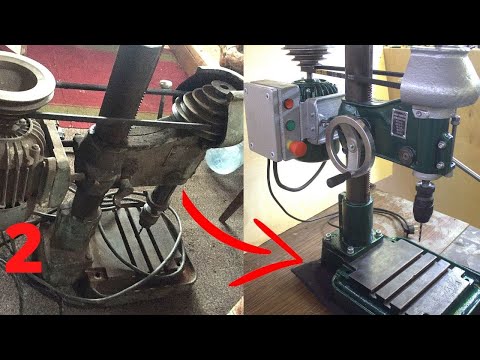 Видео: Реставрация сверлильного станка НС 12 (часть 2) // Restoring drill press (part 2)