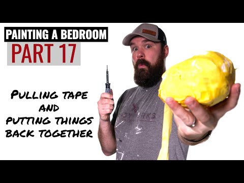 Видео: Покраска спальни | Часть 17 | Снятие клейкой ленты и подкраска