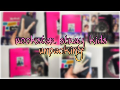 Видео: stray kids 🎸rockstar🎸 album unpacking || распаковка альбома рокстар стрэй кидс^^