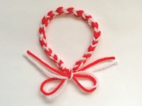 Видео: Да плетем Гривна-Мартеничка/Плетене на една кука/Урок стъпка по стъпка/Crochet two-colors bracelet