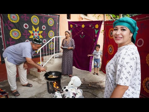 Видео: Узбекистан! Как отмечают день Арафа. Праздничный плов с болгарским перцем, долмой! Наманган