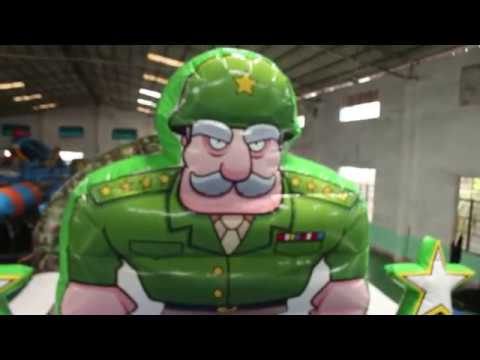 Видео: Надувной батут "Полоса армейская" 9*3*4 м - видео обзор