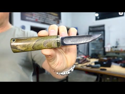 Видео: Ножи ручной работы. Шейные ножи. Ремни из кожи. Обзор и продажа. Выпуск 227.