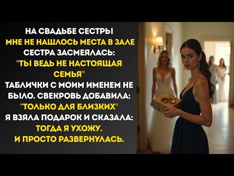 Видео: Меня унизили на свадьбе сестры, усадив в самый конец. Я не выдержала — и раскрыла все тайны.
