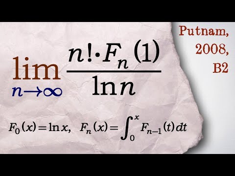 Видео: Предел с интегралом из олимпиады (Putnam, 2008)