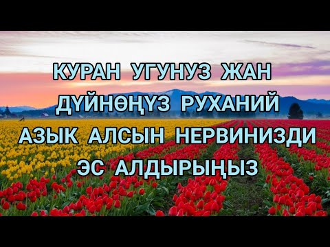 Видео: 🔊 Куран угуңуз жан дүйнөңүз руханий азык алсын нервиңизди эс алдырыңыз