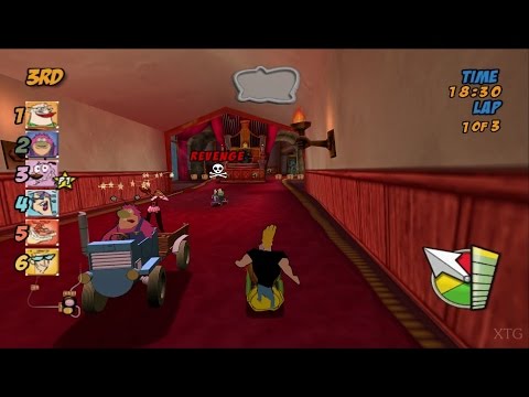 Видео: Игровой процесс Cartoon Network Racing PS2 HD (PCSX2)