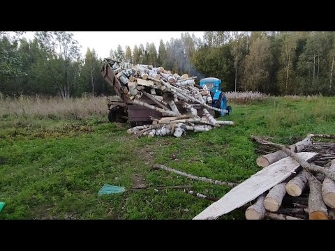 Видео: ТРУДИМСЯ НА Т40 СО СТАРЫМ ПРИЦЕПОМ 2ПТС4! ! !