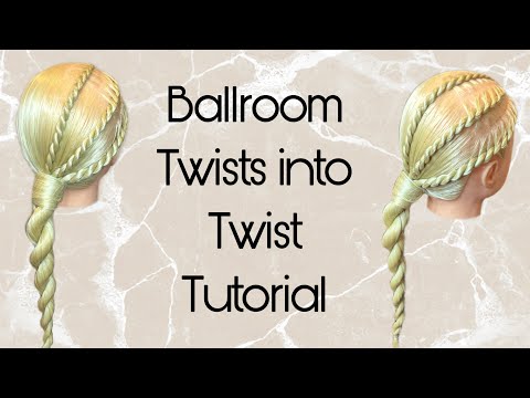 Видео: Урок по созданию бальной прически «Твист в жгут»