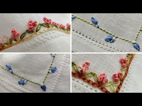Видео: Неймовірно чудові квіткові дизайни для вишивки в кутику🌷🌷🌷| Floral design for embroidery