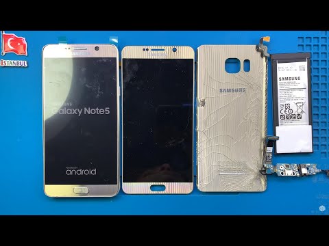 Видео: Это разрушено! Samsung Galaxy Note 5 замена стекла на задней крышке стекла