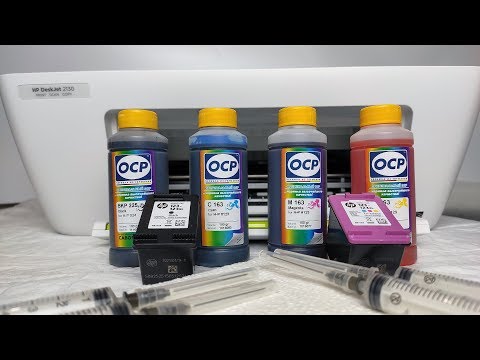 Видео: Заправка картриджа HP 123 принтера DeskJet 2130/2620 цветного и чёрного в домашних условиях